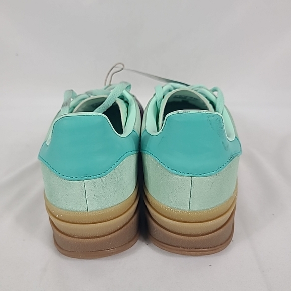 NEW Adidas Originals Gazelle Bold Sneakers Youth Green Pink Sz 6 *dirty - Picture 6 of 10